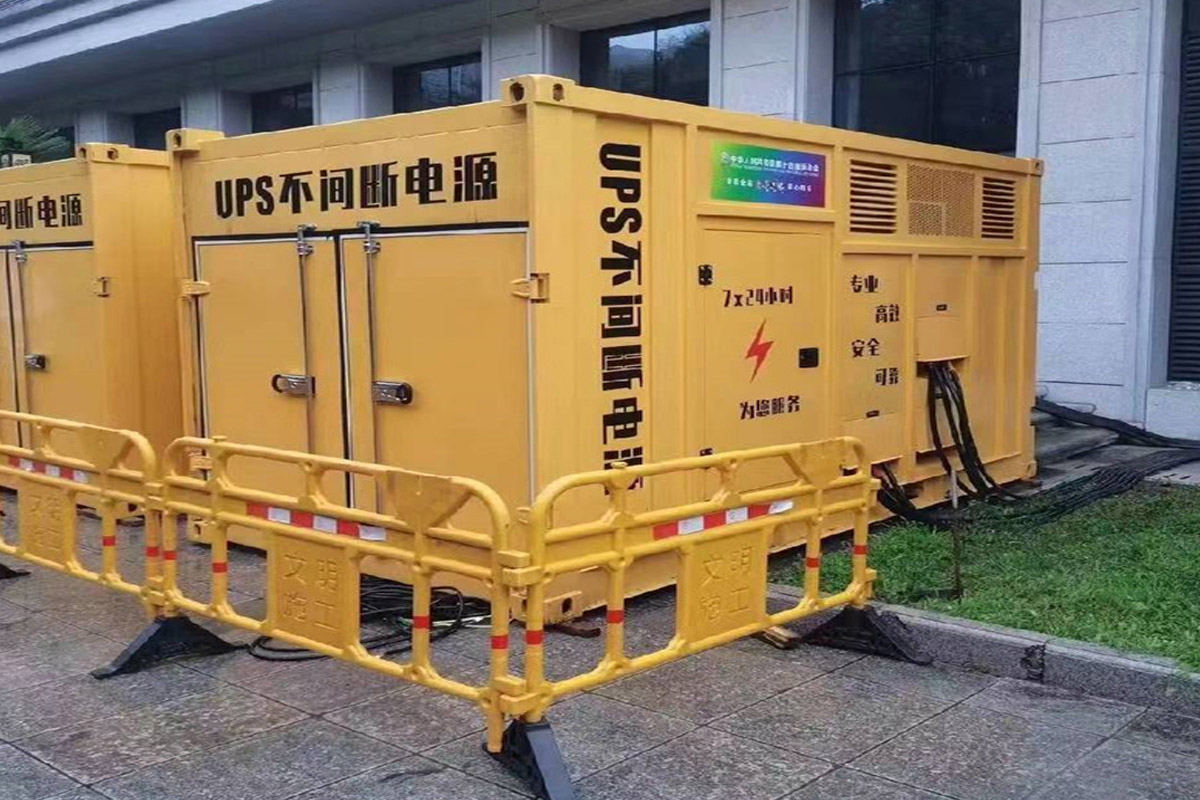 海城发电机租赁施工现场