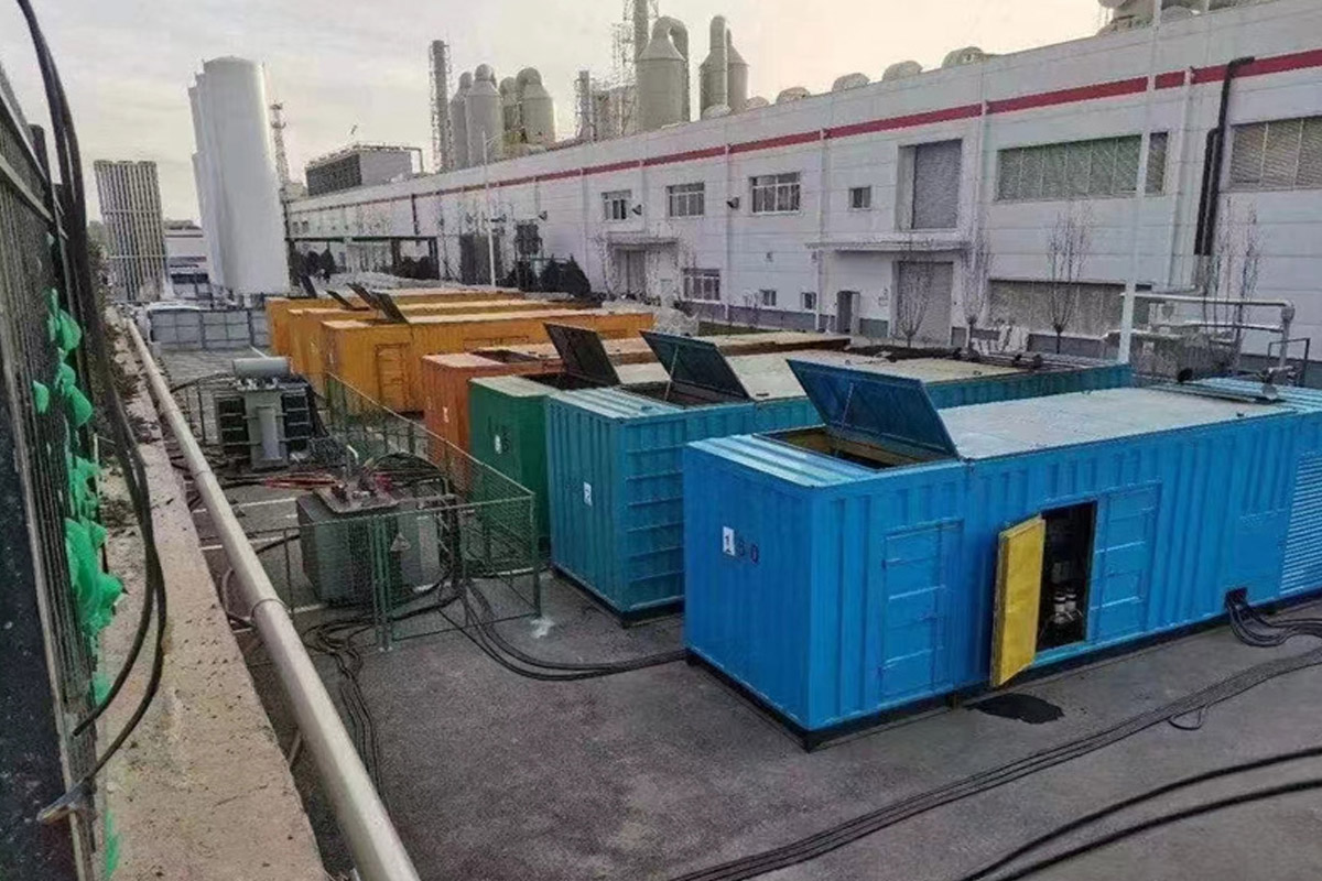 海城发电机租赁施工现场